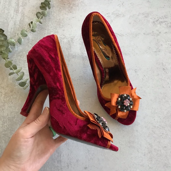 Poetic License Shoes - POETIC LICENSE Grape Dazzling Day Velvet Peep Toe